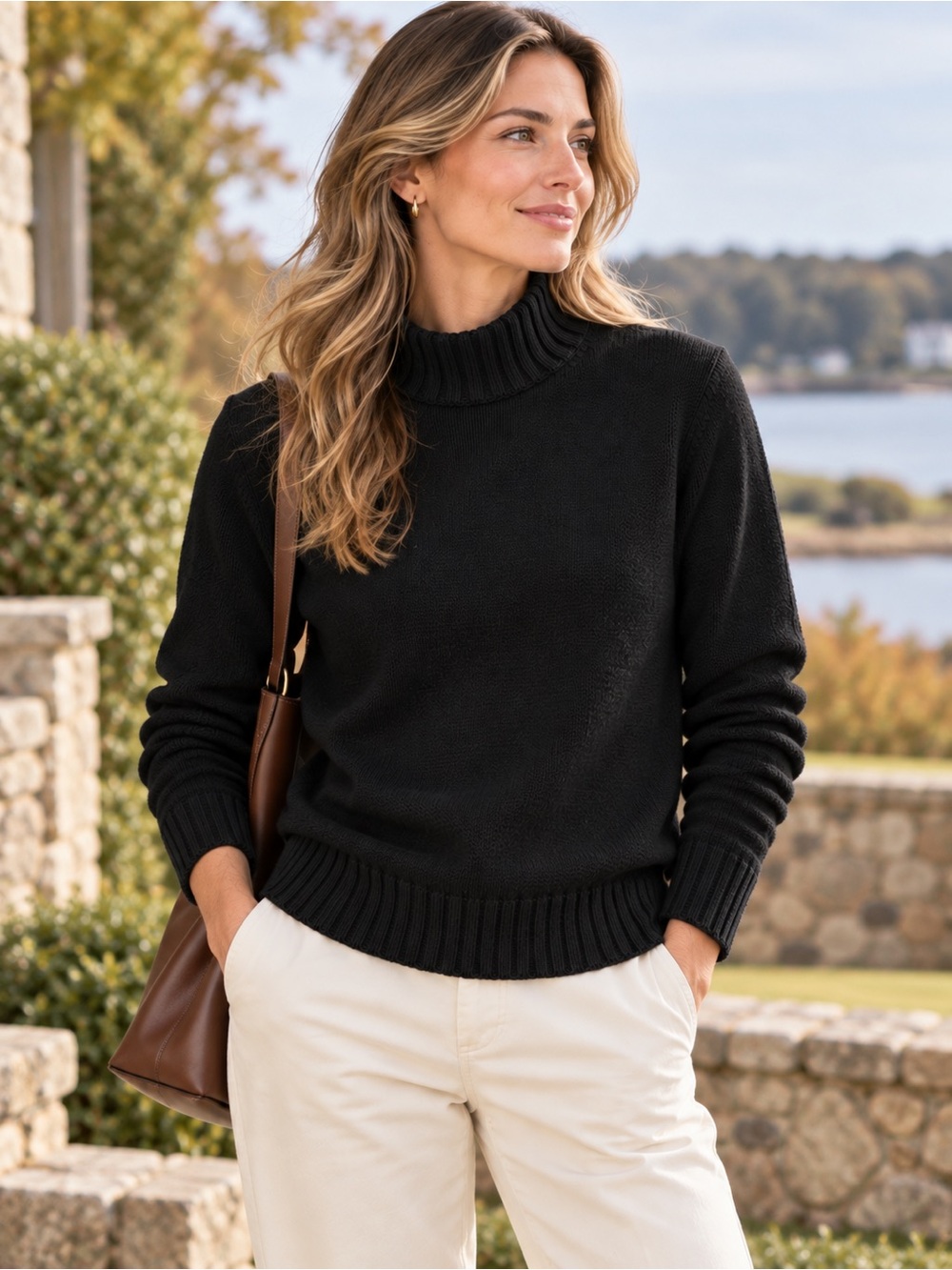 J.Crew 100% Cotton Mock Neck Sweater Small Fall 2024 New England Prep Minimalist